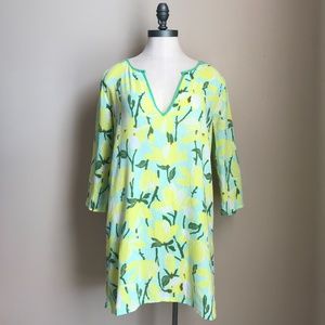 J.Crew Factory Lemon Yellow Floral Tunic